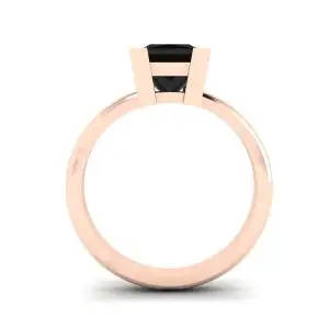 Anillo Diamante Negro Oro Rosa - Photo 1
