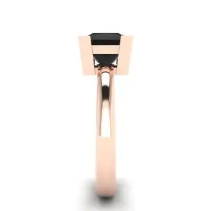 Anillo Diamante Negro Oro Rosa - Photo 2