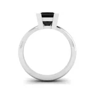 Anillo Diamante Negro Oro Blanco - Photo 1