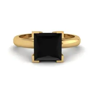 Anillo Diamante Negro Oro Amarillo
