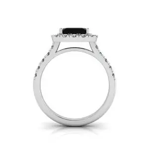 Anillo de diamante negro princesa - Photo 1