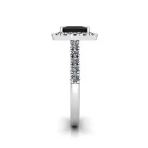 Anillo de diamante negro princesa - Photo 2