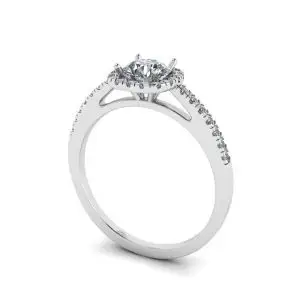 Anillo de diamante redondo estilo cojín - Photo 3