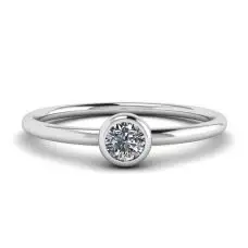 Anillo pequeño con diamantes redondos La Promesse
