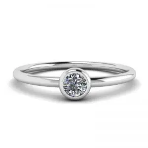 Anillo pequeño con diamantes redondos La Promesse