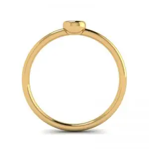 Anillo Pequeño Diamante Redondo La Promesse Oro Amarillo - Photo 1