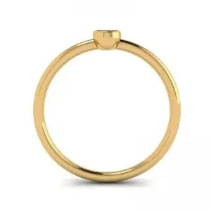 Anillo pequeño con diamantes ovalados La Promesse en oro amarillo - Photo 1