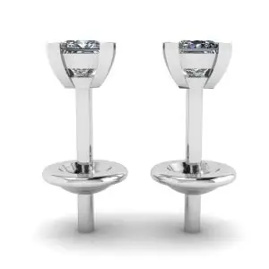 Aretes de diamantes de talla princesa - Photo 1