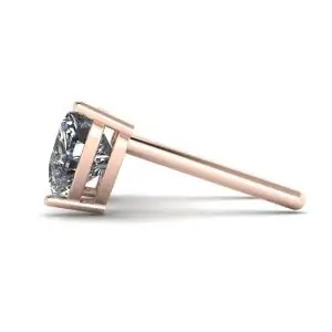 Aretes de diamantes en forma de corazón en oro rosa - Photo 1