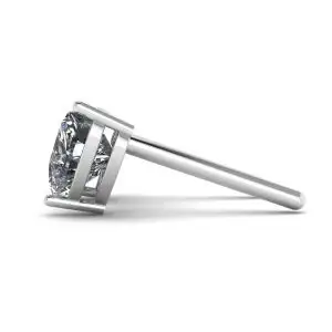 Pendientes de botón con diamantes en forma de corazón en oro blanco - Photo 1