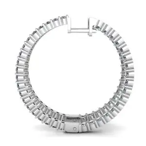 Pendientes de aro fino con diamantes - Photo 1