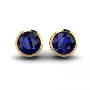 Aretes de Zafiro en Oro Amarillo