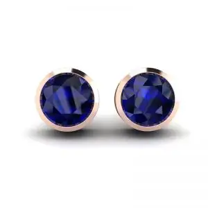 Aretes de Zafiro en Oro Rosa