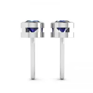 Aretes de Zafiro en Oro Blanco - Photo 1
