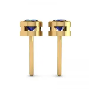 Aretes de Zafiro en Oro Amarillo - Photo 1