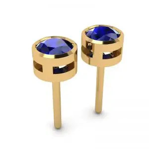 Aretes de Zafiro en Oro Amarillo - Photo 2