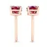 Aretes de zafiro con halo de diamantes desmontable en oro rosado, Image 2