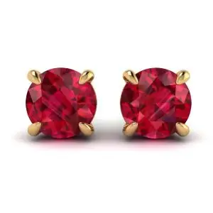 Aretes de zafiro con halo de diamantes desmontable en oro amarillo