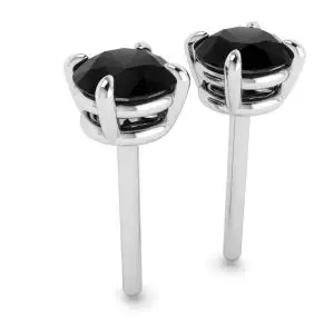 aretes de diamantes negros de 5 mm - Photo 2
