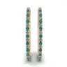 Aretes de Diamantes y Esmeraldas en Oro Rosa, Image 3