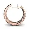 Pendientes de aro con diamantes negros en oro rosa, Image 2
