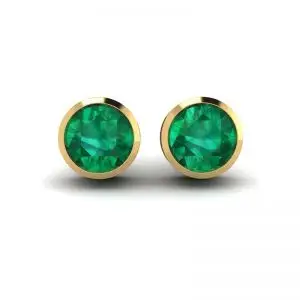 Aretes de Esmeralda en Oro Amarillo