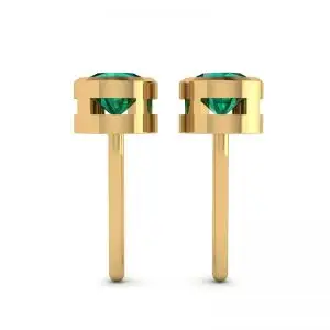 Aretes de Esmeralda en Oro Amarillo - Photo 1
