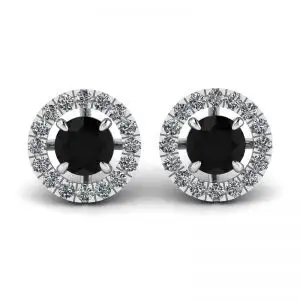 Espárragos de diamante negro de 5 mm con cubiertas de halo desmontables