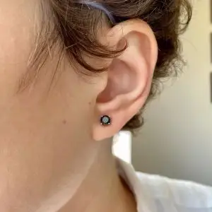 Espárragos de diamante negro de 5 mm con cubiertas de halo desmontables - Photo 5