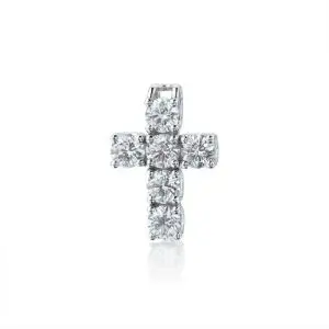 Collar Cruz con 6 diamantes
