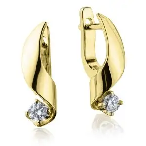 Pendientes Pequeños con Diamante de 3 mm - Colección Ruban - Photo 2