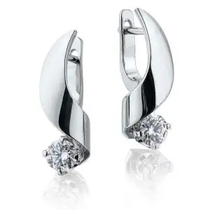 Pendientes Pequeños con Diamante de 4,5 mm - Colección Ruban