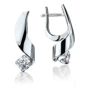 Pendientes Pequeños con Diamante de 4,5 mm - Colección Ruban - Photo 1