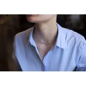 Collar Gran Sonrisa con Diamantes y Perlas Marinas - Colección Ruban - Photo 1