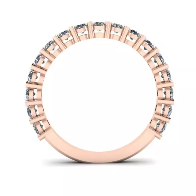 Anillo de 17 diamantes en oro rosa de 18 quilates - Photo 1