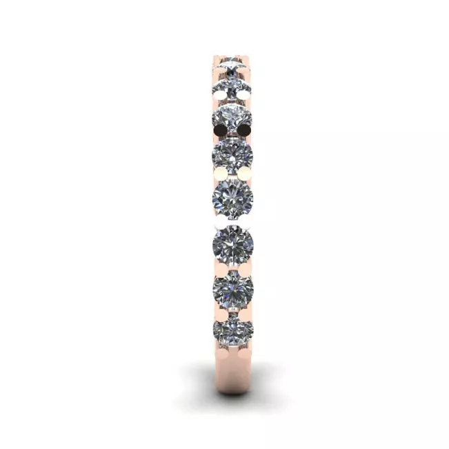 Anillo de 17 diamantes en oro rosa de 18 quilates - Photo 2