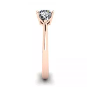 Anillo de tres diamantes en oro rosa de 18 quilates - Photo 2