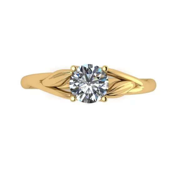 Anillo de compromiso de diamantes inspirado en la naturaleza, Ampliar imagen 1