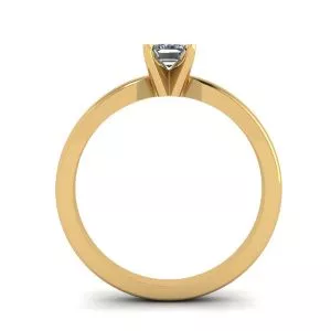 Anillo Rectangular de Diamantes en Oro Blanco-Amarillo - Photo 1