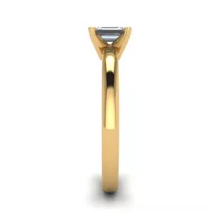 Anillo Rectangular de Diamantes en Oro Blanco-Amarillo - Photo 2