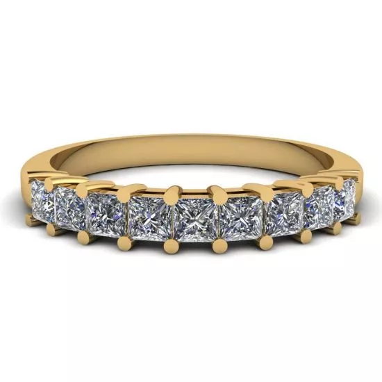 Anillo Princesa Diamante 9 Cuadrados Oro Amarillo, Ampliar imagen 1