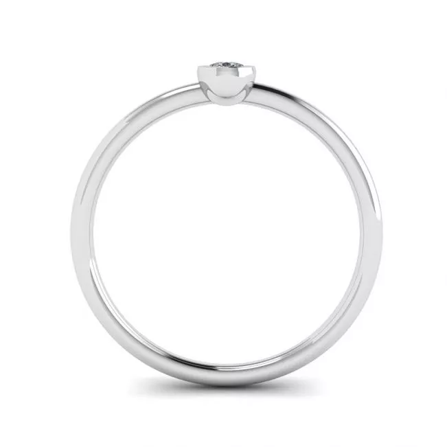 Anillo pequeño pera con diamantes La Promesse - Photo 1