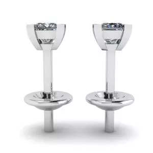 Aretes de diamantes de talla princesa - Photo 1
