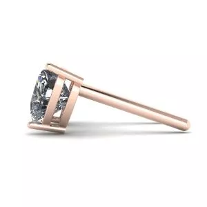 Aretes de diamantes en forma de corazón en oro rosa - Photo 1
