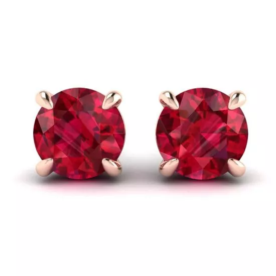 Aretes de zafiro con halo de diamantes desmontable en oro rosado, Ampliar imagen 1