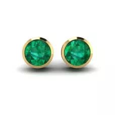 Aretes de Esmeralda en Oro Amarillo